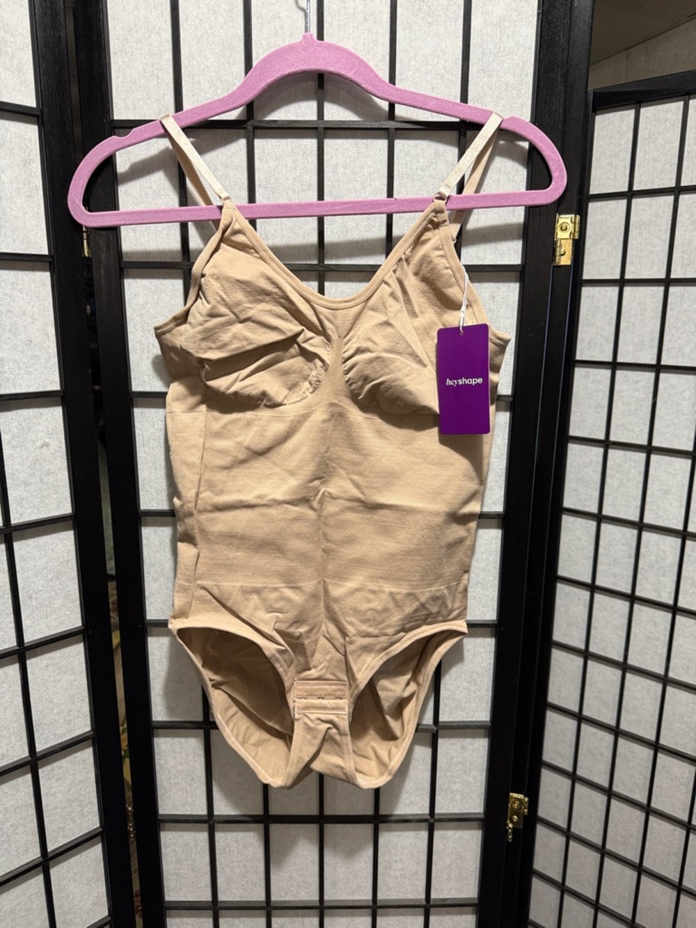 Heyshape Women's Nude Shaping Bodysuit with Adjustable Straps Size XL